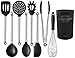 Silikonowy zestaw przyborów kuchennych, odporne na ciepło, nieprzywierające silikonowe przybory do gotowania, z uchwytem ze stali nierdzewnej