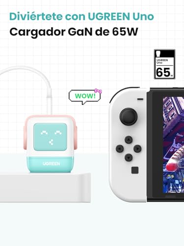 Cargador USB C 65W UGREEN Uno con 3 puertos GaN para MacBook e iPhone 4