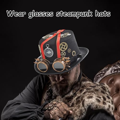 Chapeau rétro de costume en feutre épais de haute qualité - 2