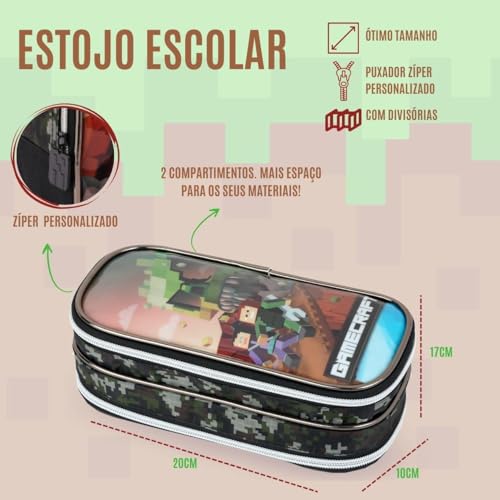 Kit Escolar Infantil de Personagem, Mochila de Rodinhas + Lancheira Térmica + Estojo, P/Meninos (Kit