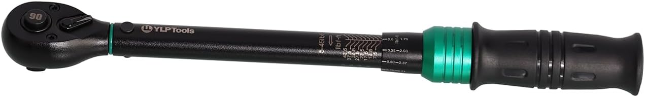 3/8-Inch Drive Click Torque Wrench, 5–45 ft-lb (6.8–61 Nm), ±3% Accuracy, 90-Tooth Ratchet, Dual-Direction, Chrome Vanadium Steel, Includes Storage Case