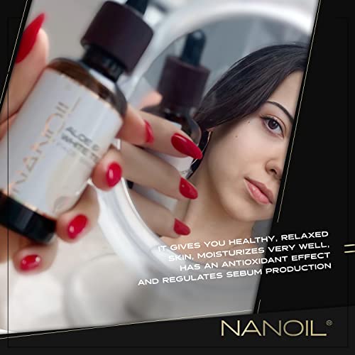 Nanoil Face Serum 50ml - Face Serum For All Skin Types, Smoothing & Illuminating, Skin Care, Nourishing, Anti-aging & Hydrating Facial Care (Aloe & White Tea)
