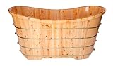 ALFI brand AB1105 63-Inch Free Standing Cedar Wood Bath Tub