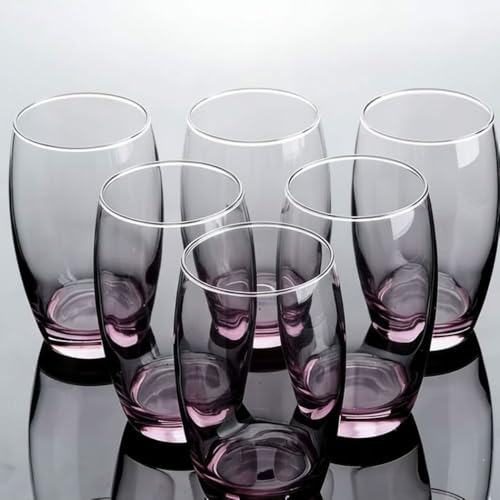 Image of PrimeWorld Water & Juice Tumbler Glasses Set of 6 - 380ml | Clear Heavy Drinking Glasses for Water, Milk, Juice, Beer, Whisky & Wine