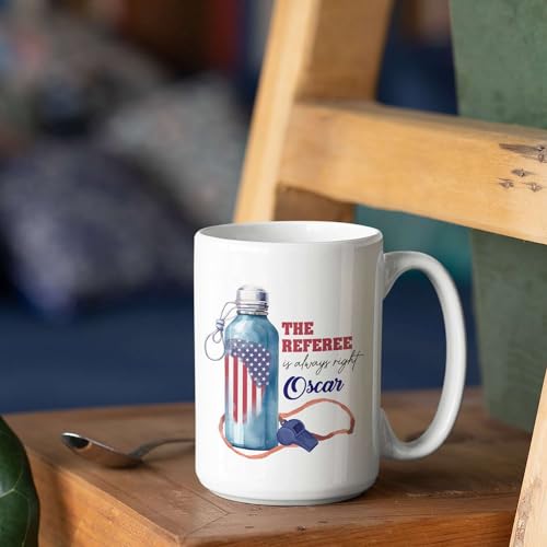 Taza personalizada con silbato de fútbol y botella de agua miniatura 4