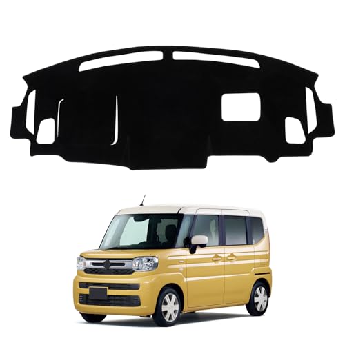 CARVANTA 新型 スペーシア HUD装着車用 スペーシアカスタム ダッシュボードマット ダッシュボードカバー ダッシュマット スズキに適用 SPACIA CUSTOM MK54S MK94S 2023年11月～現行 車種専用 日焼け対策 映り込み軽減 劣化防止 難燃繊維 カー用品 1枚セット