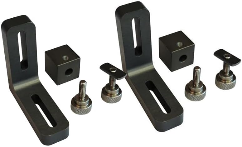 Fence Mount Bracket Assembly with Hardware, Set of 2 | for use with Built in and Portable Miter Saw Tables