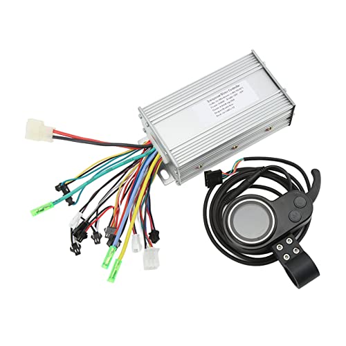 SIWOTED-Kit de controlador para bicicleta eléctrica, 36V, 48V, 500W, con Panel LCD redondo 2 en 1, Kit de conversión de acelerador de pulgar