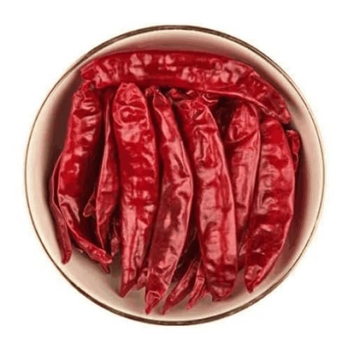 Avlokan Guntur Stemless Red Chilli - 100% Natural, Hot & Spicy Dried Red Chilli | Guntur Sabut Lal Mirch (Guntur Stemless Red Chilli, 250 grams)