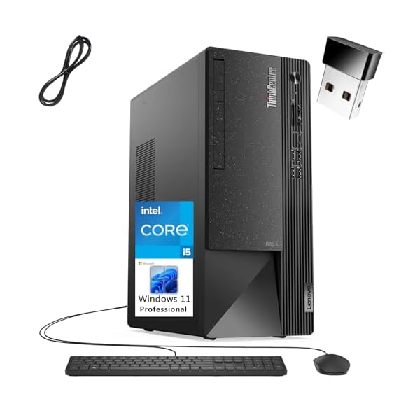 Lenovo ThinkCentre 50T Tower Desktop Computer, 12th Gen Intel i5-12400 (Beat i7-11700), 32GB DDR4 RAM, 1TB PCIe SSD, DVDRW, WiFi Adapter, Ethernet, 8X USB, DisplayPort, Windows 11 Pro