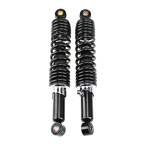 Possbay Motorcycle Shock Motorcycle Rear Shocks 12.6"/320mm Motorcycle Shock Absorber Rear Suspension for Yamaha Honda Suzuki Dirt Sport 1 Pair Black Cover
