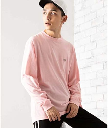 Amazon メンズ ディッキーズ別注ワッペン刺繍プリントロンt ピンク M Tシャツ カットソー 通販