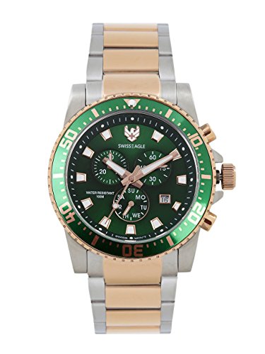 Chronograph Green Dial Mens Watch - SE-9083B-TTRG-06