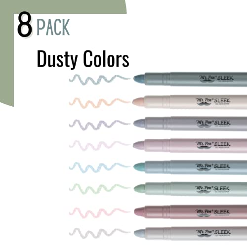Image of Mr. Pen- No Bleed Gel Highlighters, Dusty Colors, 8 Pack | Bible Highlighters and Pens No Bleed, Bible Markers for Study, Journaling, School Supplies and Accessories