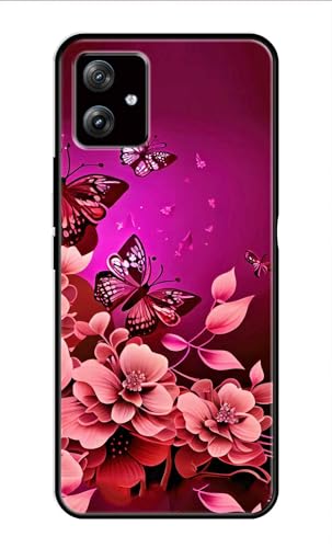 Image of Metal TPU Printed Back Cover for Motorola Moto G64 5G (Butterflies) 360 Degree Protection | Camera Protection -25092024(AH)