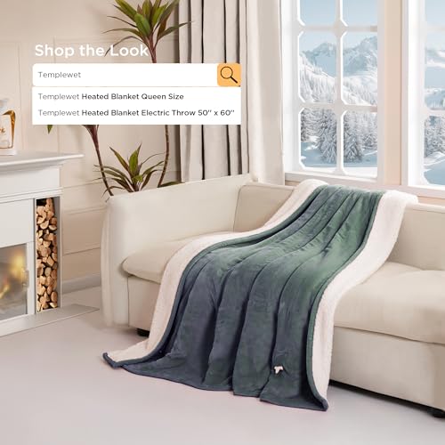 32% Off Templewet Heated Electric Throw Blanket with 4 Heat Settings