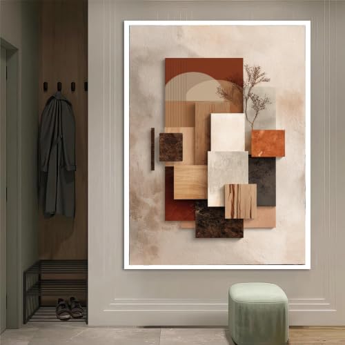 Toile aux tons naturels 60x90cm pour réchauffer un mur blanc trop vide - 3