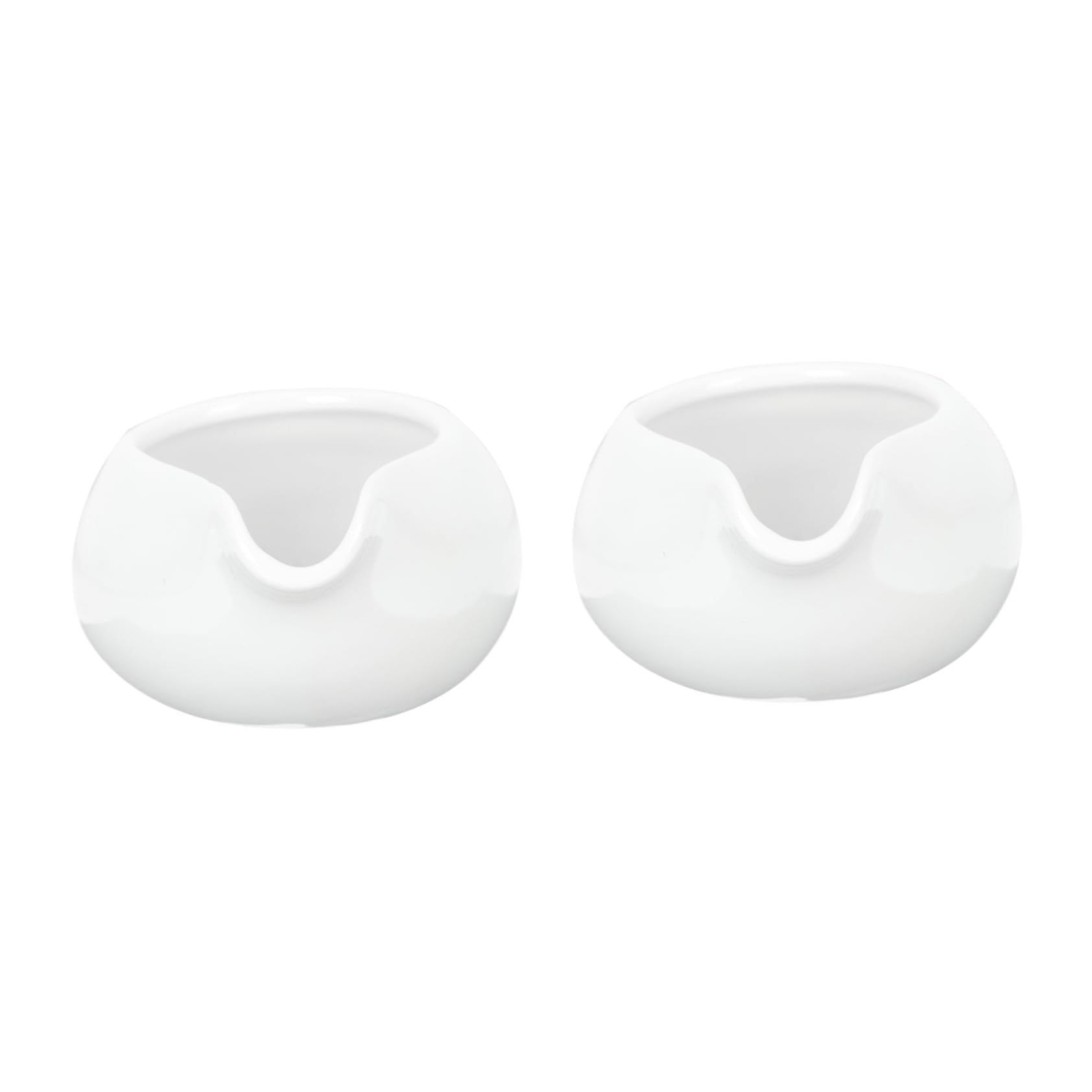 Unomor 2pcs Milk Gu Sauce Bucket Gravy Jug Creamer Mini Syrup Coffee Server Commercial Coffee Pot Mini Saucier Espresso Cups Kitchen Gadget Dipping Sauce Cup Milk Jugs Bowl Ceramics White