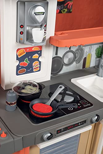 Foto von Smoby - Kids Restaurant - Kinderrestaurant mit vielen Spielbereichen und Elektronische Kochplatte, mit 63 Zubehörteilen, für Kinder ab 3 Jahren