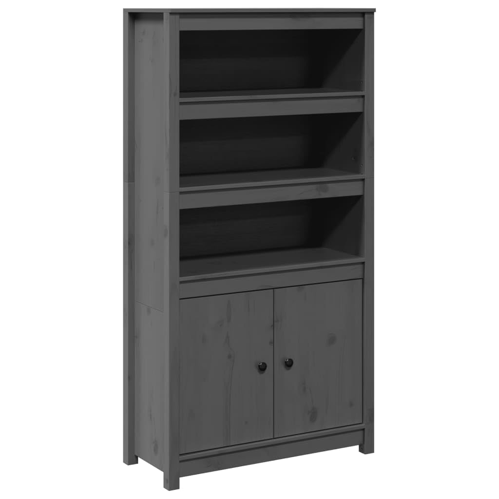 Mueble highboard de madera maciza de pino en color gris rústico duradero