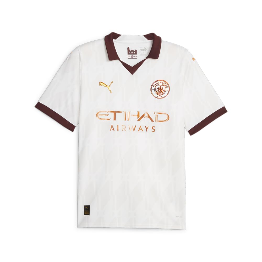 PUMA Men's Soccer Manchester City 23/24 Away Jersey - Celebrating Manchester's Grafters and Crafters, Made with Recycled Material, Keeps You Dry and Comfortable (Small)