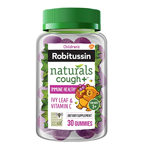 Childrenâ€™s Robitussin Naturals Cough Relief & Immune Health Gummies with Ivy Leaf & Vitamin C, Dietary Supplement, 30ct, Ages 3+