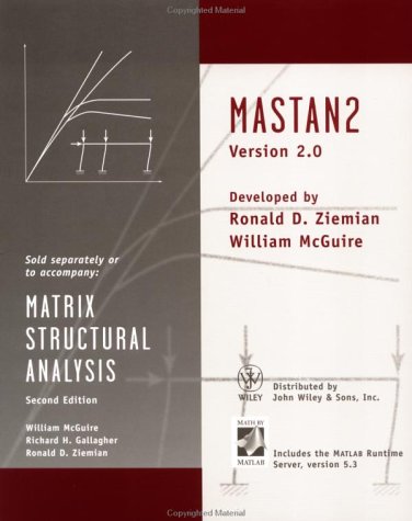Matrix Structural Analysis, Matstan 2 Version 2.0 0471447358 Book Cover