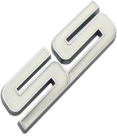 Image of 1Pc Metal SS Front Door SS Emblem Car Badge Sticker Decals Replacement for Chevy Camaro 06-10 (White)