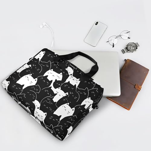 Maletín para portátil ALAZA con diseño Black&white Kitten miniatura 7
