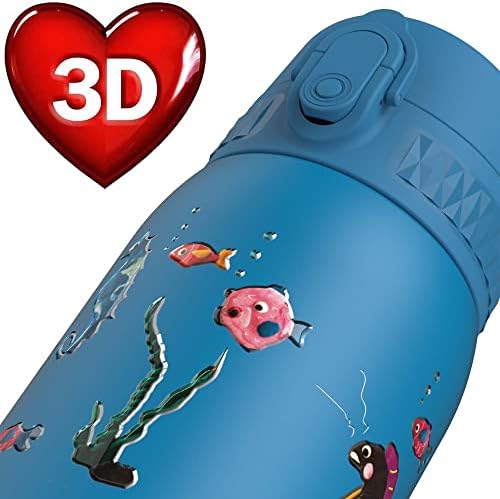 Ion8 unisex child Kids' Stainless Steel Water Bottle, Sea Life, 400ml UK