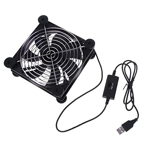Ventilador Velocidad Variable 120 Mm para Receptor Módem Enrutador DVR X-Box TV-Box Stereo Enfriamiento Bolsa Rojamiento Bolas