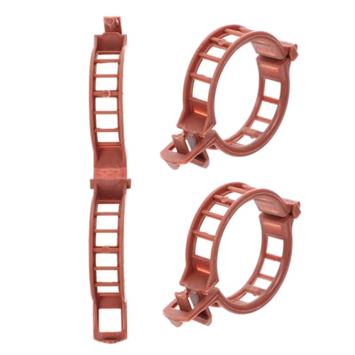 GALPADA Pflanzenclips Tomatenstiel Stützclip Gartenclips Aus Umweltfreundlichem Kunststoff Braun 32mm Durchmesser 100 Stück Für Tomatenpflanzen Pflanzenschutz Und Rankhilfe