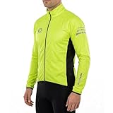 Optimum Men's Rain Jacket Nitebrite Hi Vis For Running Cycling Hiking Mountain Climbing, Waterproof - Green, Medium Size