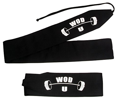 WOD Wrist Wraps Cross Train Wraps -Great Support for Strength Training - Olympic weightlifting -Bodybuilding 2 Wraps 1 size fits all For Men and Women during fitness/exercise heavy lifting (Black)