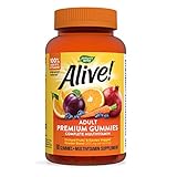 Nature's Way Alive! Adult Premium Gummy Multivitamin, Full B Vitamin Complex, 90 Gummies