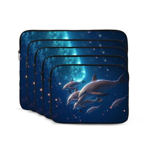 Elegant Dolphin Laptop Sleeve Case 17 Inch Suitable For Notebook Computer Tablet Traveling Carrying Simple Case2