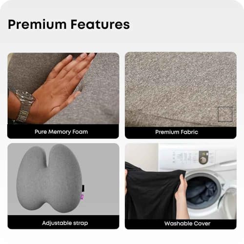 Image of SeatCushion for Tailbone & BackSupport for Chair -Sitting Cushion Back, Sciatica Back Support and Seat Cushion for Office & Home Chair (Ultimate Pro Back Support)