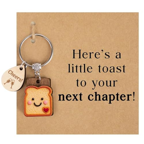 VOYANTE Toastbrot Schlüsselanhänger Set, Schlüsselhalter Kunststoff-/Harzmaterial, Robust und Langlebig, Vielseitig Schlüssel Anhänger für Rucksäcke & Outdoor-Reisen, den Neuen Job, zum Neuanfang