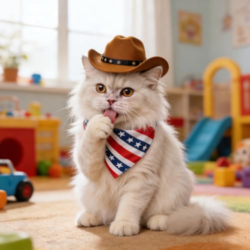 Disfraz Mini Sombrero Vaquero para Perros y Gatos miniatura 6