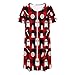 Women's Christmas Zipper Up Robe Short Sleeve Loungewear Dress Loose Nightgown Bathrobe Sleepwear with Pockets