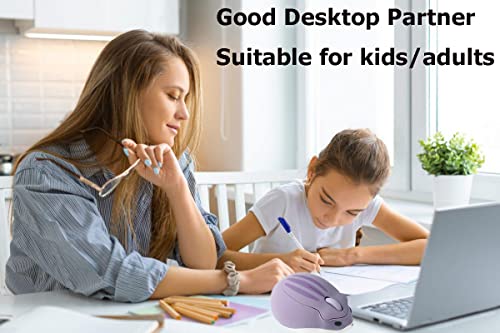 2.4Ghz Wireless Cute Hamster Shape Less Noice Portable Mobile Optical 1200Dpi Usb Mice Cordless Mouse For Pc Laptop Computer Notebook Macbook Kids Girl Gift (Purple) #TOP2