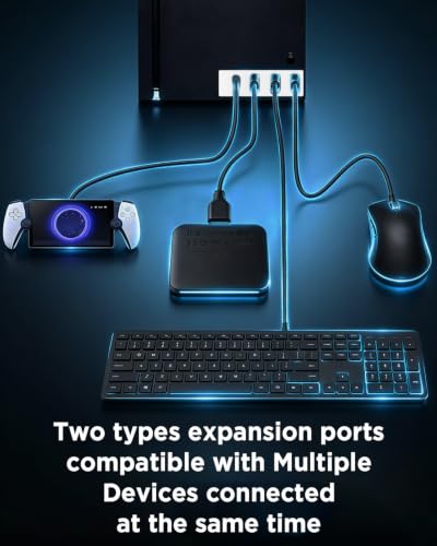 Image of JZW-Shop 4 Ports USB 3.0 Hub for Xbox Series S, 3 USB 3.0 and 1 Type C High Speed USB Hub Splitter Expansion Adapter Compatible with Xbox Series S Console