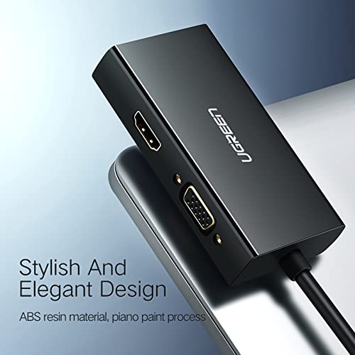 Ugreen Mini Displayport To Hdmi Dvi Vga Adapter 4K Mini Dp Converter Thunderbolt Compatible 3 In 1 For Mac, 2015 Macbook Pro Air, Imac, Surface Pro3 Pro4, Google Chromebook, Pc, Black #TOP5