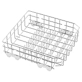 UPGRADED W10728159 Dishwasher Lower Rack Stainless Steel Compatible with Maytag Dishwasher Rack Parts W10525646 W10082825 For Kitchenaid Whirlpool Dishwasher Bottom Dishrack Replacement with Wheels