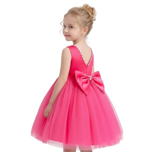 NNJXD Abito da principessa in pizzo per ragazze con fiori