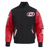 Pro Standard MENS NHL CAROLINA HURRICANES CLASSIC VARSITY VARSITY JACKET BLACK/RED L