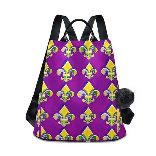 Sac imprimé en polyester violet contre le vol avec un grand espace de rangement polyvalent