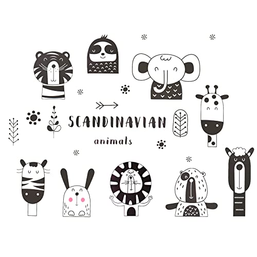 Vinilos decorativos animales safari Maydahui 25x35 cm 4 hojas miniatura 1