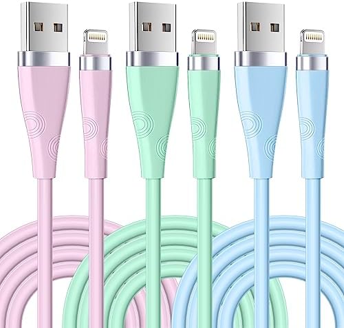 [Apple MFi Certified] iPhone Charger 6FT USB Lightning Cable Fast Charging iPhone Charger Cord Compatible with iPhone14/13/12/11 Pro Max/XS MAX/XR/XS/X/8/7/Plus/6S/6/SE/5S/iPad(3Pack)