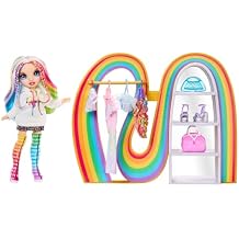 Rainbow High Amayas Rainbow Closet Playset + Exclusive Rainbow Doll, Bonus Fashion and Shoes, Purses, Hangers, Clothes Rack, Shelves, Kids Gift Ages 4+